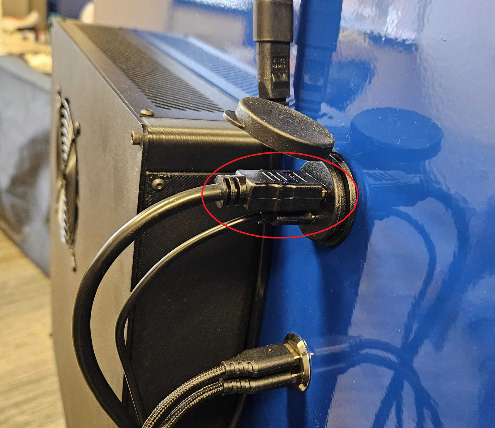 HDMI and USB-C Plugged in