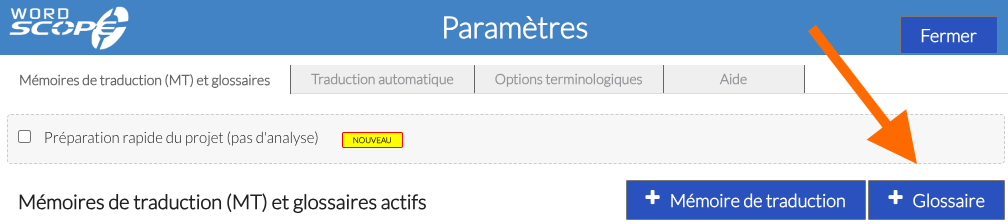 Créer un glossaire