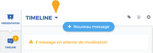 Notification de message en attente de modération