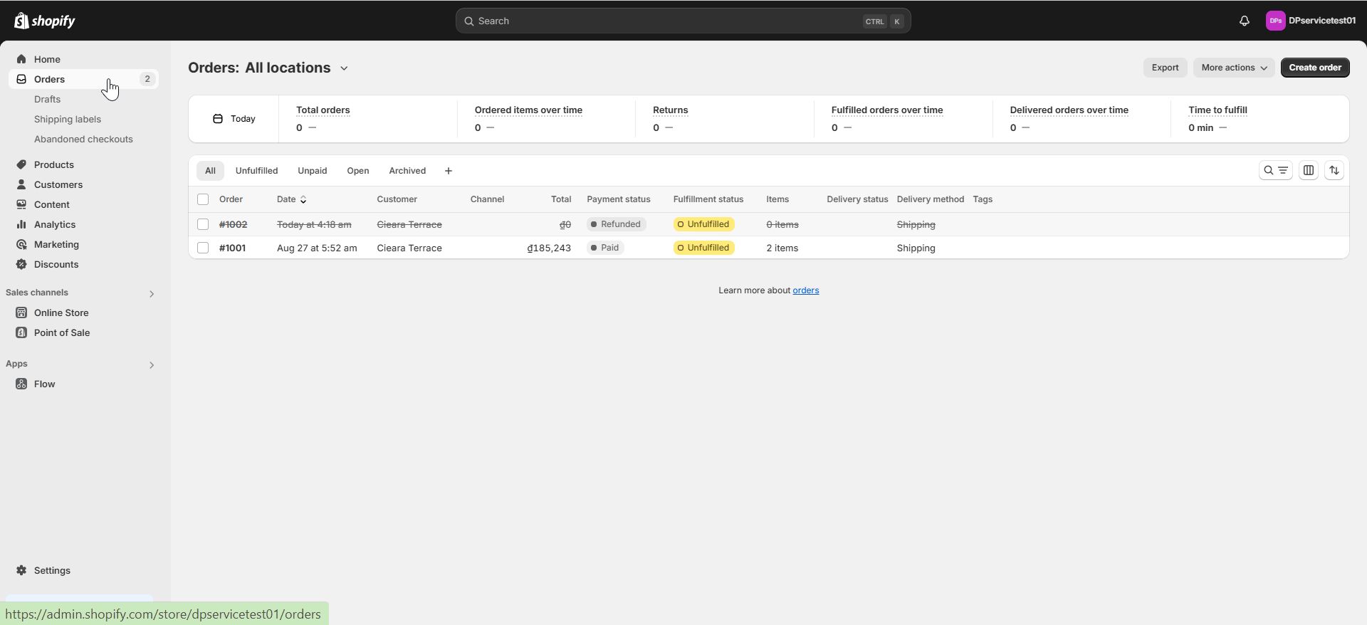 Duplicating an order on Shopify