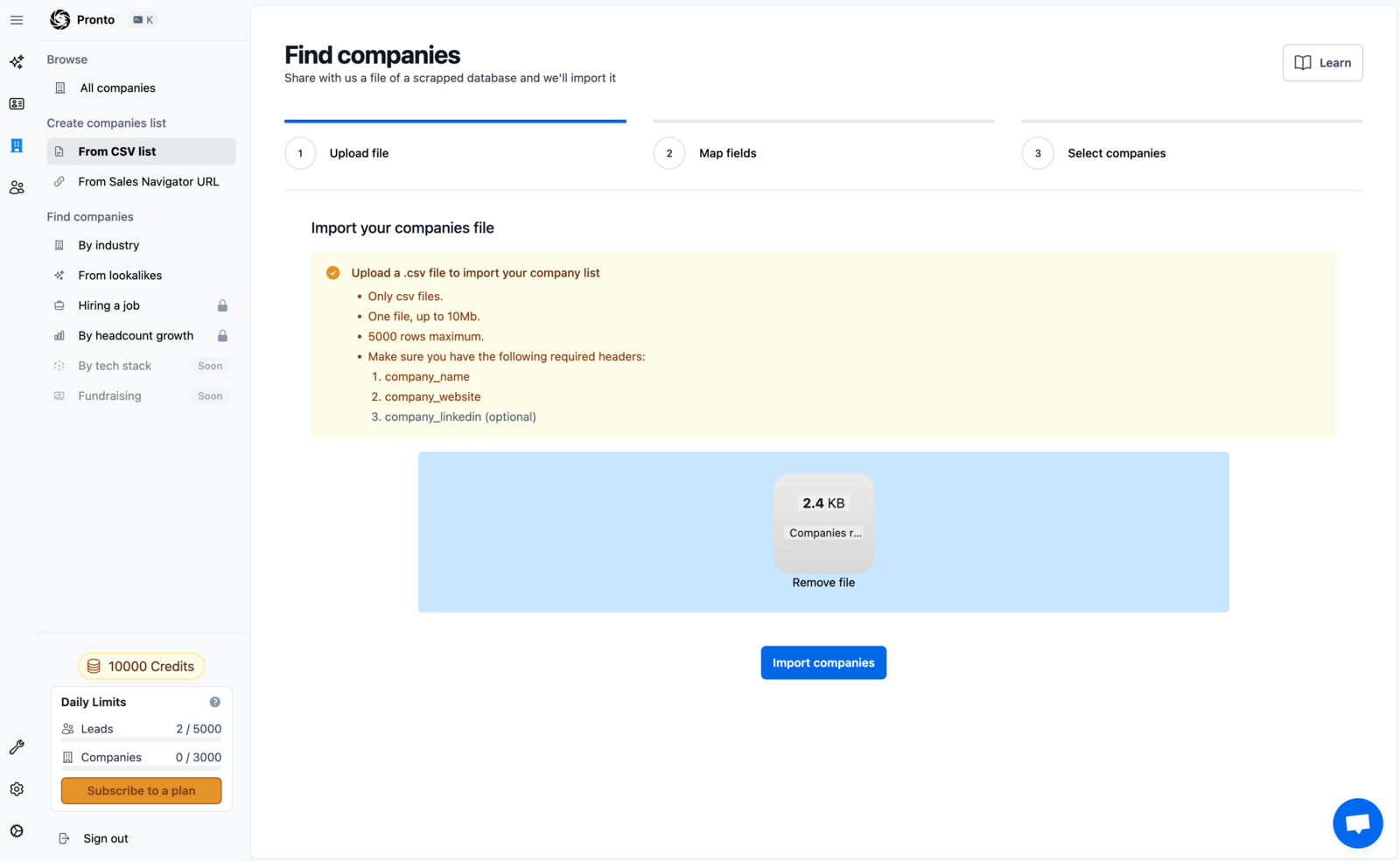 📷 (Screenshot of Sales Navigator with the imported list)\\n