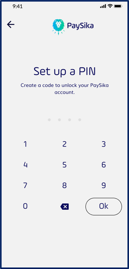 PaySika PIN CODE