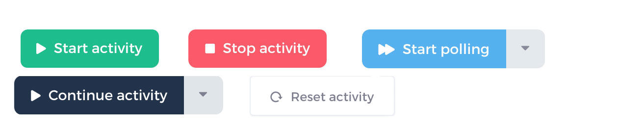Buttons to control your activity