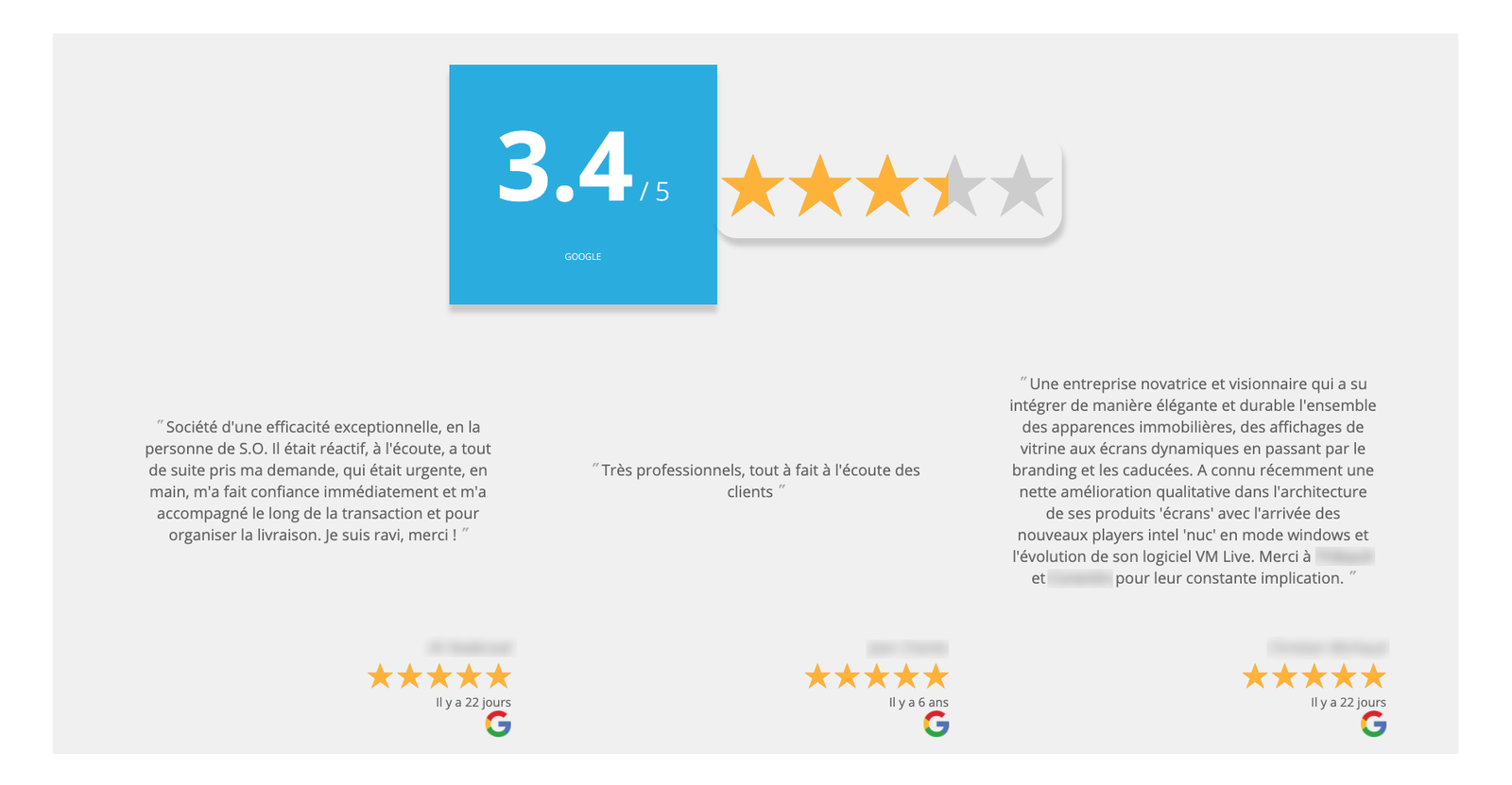 Affichez vos meilleurs avis clients !